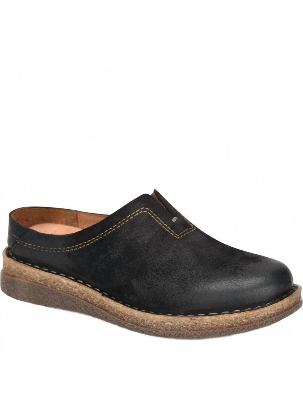 Born black distressed seana clog slip on shoes nib size 6 womens